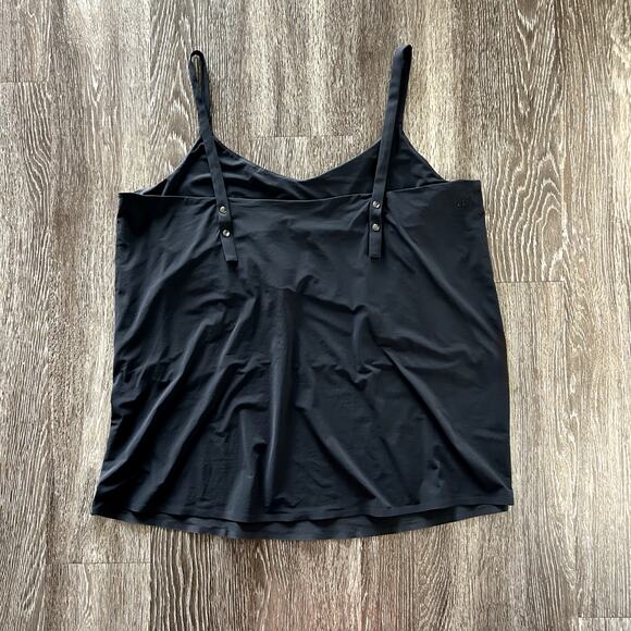 EUC Aday Snap To It Black Tank Top Sz XL Adjustable Straps Minimalist Activewear - Picture 5 of 16